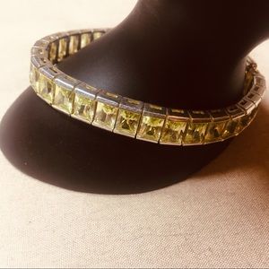 Sterling Silver and Citrine Stone Bracelet